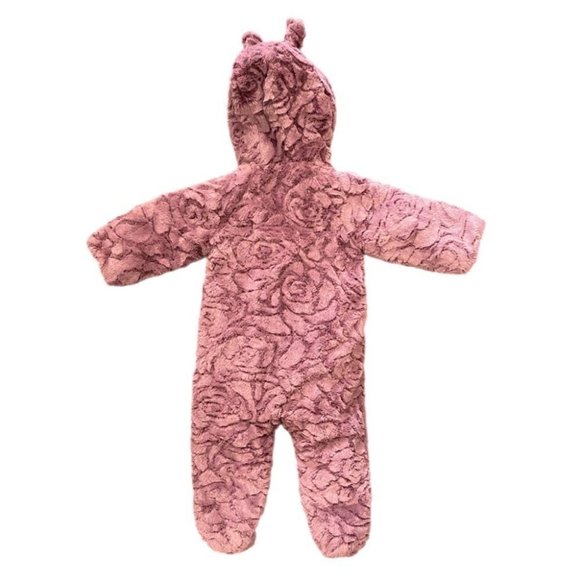 Minymo faux fur hooded baby bunting pant set SIZE 9 MONTHS - Picture 2 of 4